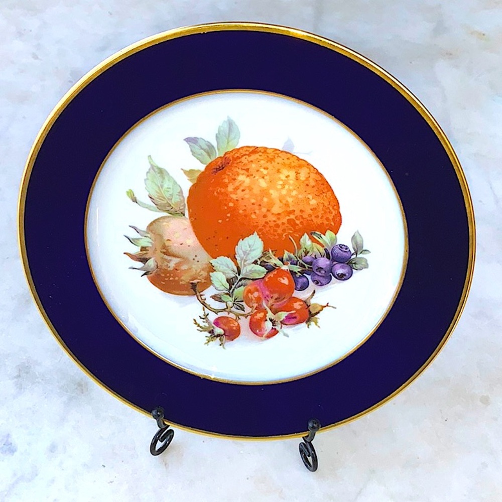 ROSENTHA-CONTINENTAL SALAD PLATE ORANGE WESTERN GERMANY PORCELAIN  7 1/2 VINTAGE